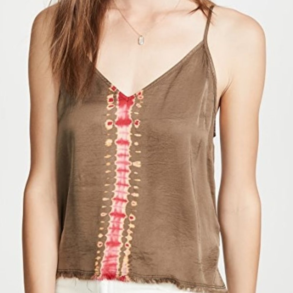 RAQUEL ALLEGRA TIE DYE TANK TOP IN MOSS SIZE 1 S